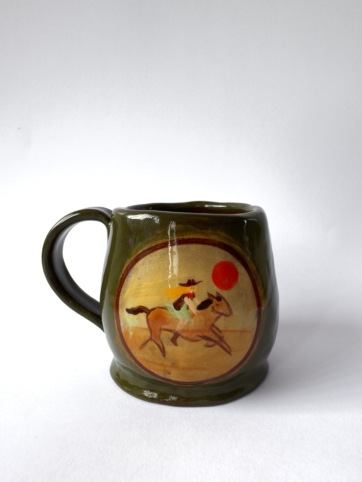 Small Cowgirl Mug - Green