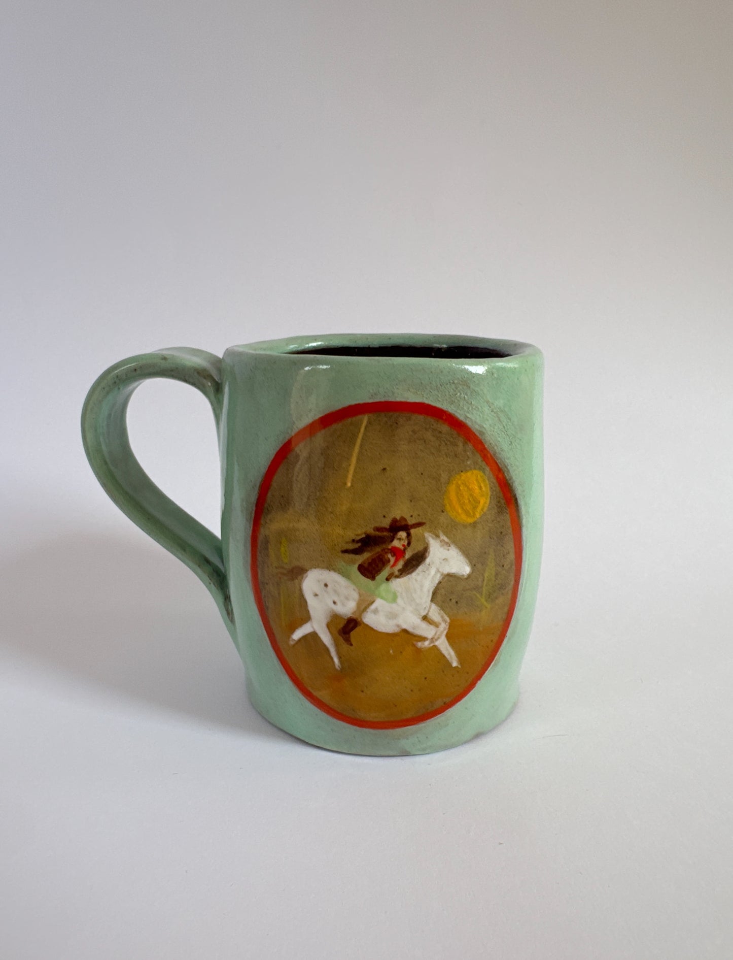 Small Cowgirl Mug - Mint Green #2