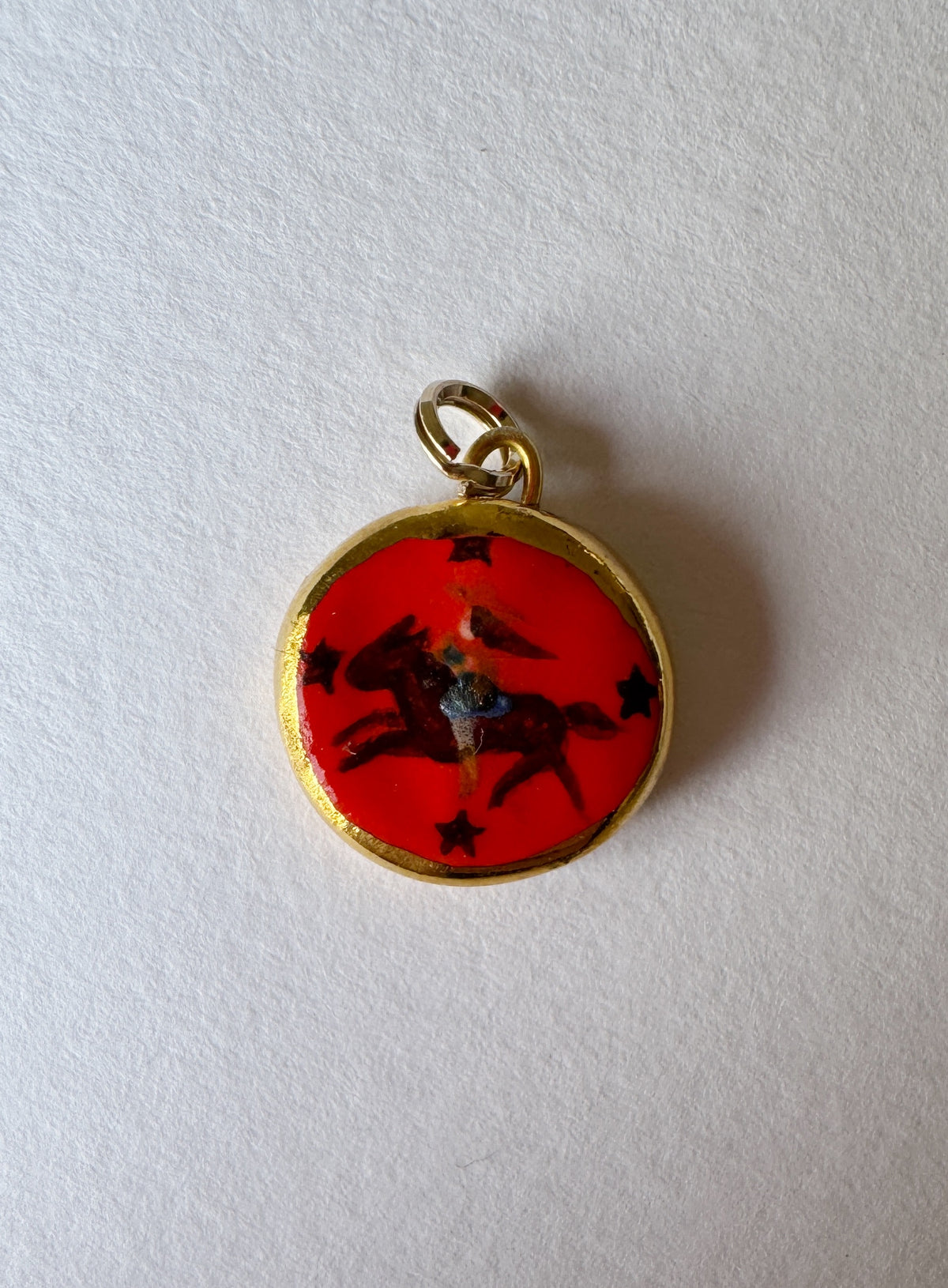 Cowgirl Pendant - Blood Orange - Round