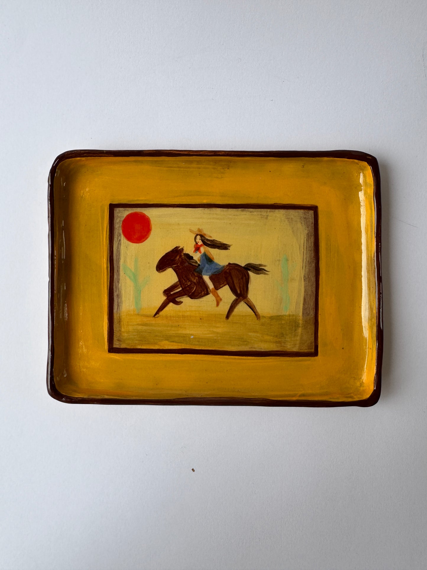 Butter Dish - Yellow & Red