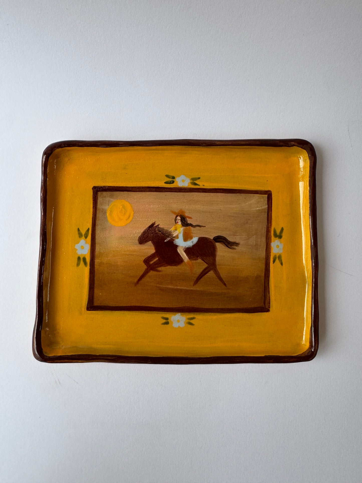 Butter Dish - Yellow & Blue