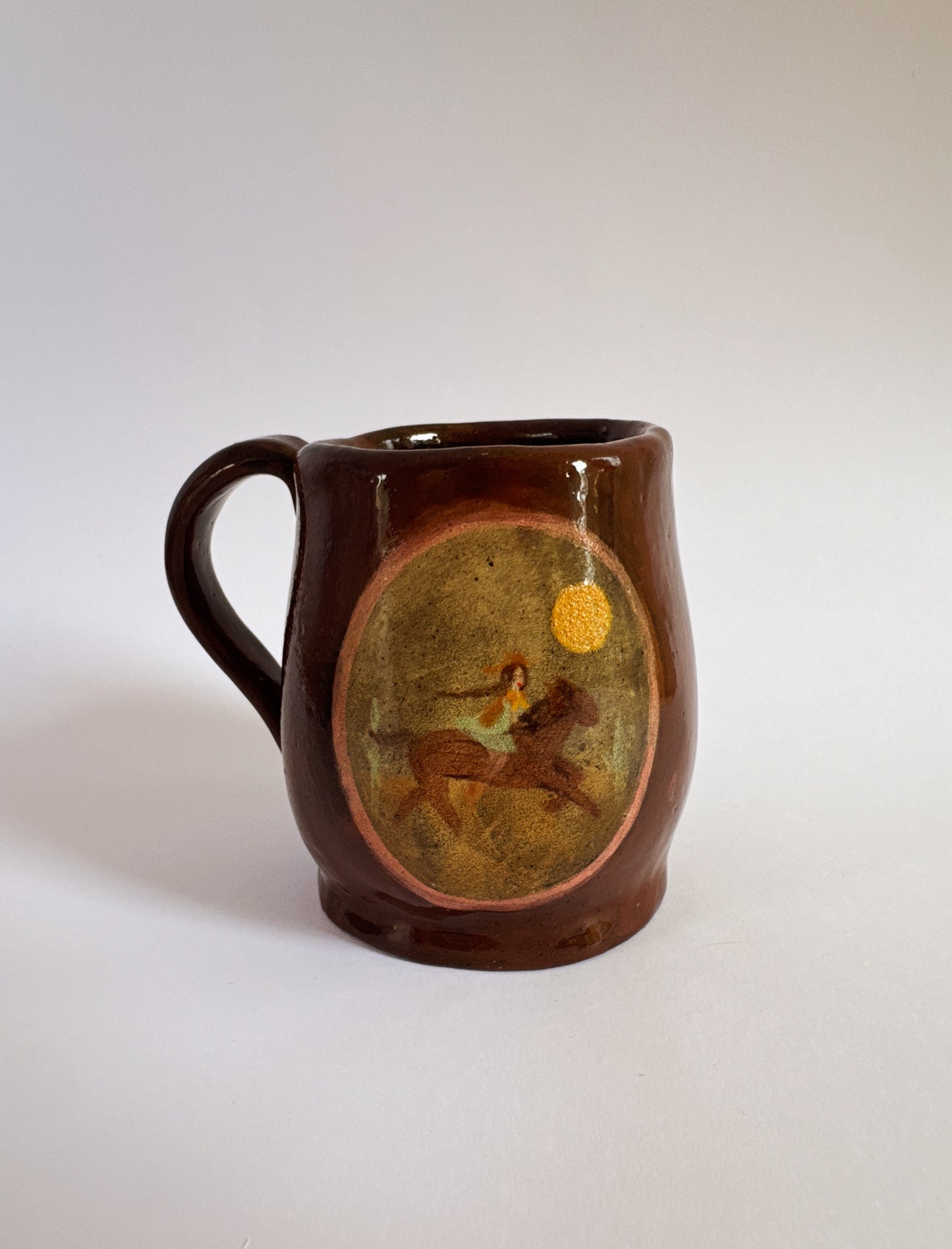 Small Cowgirl Mug - Brown