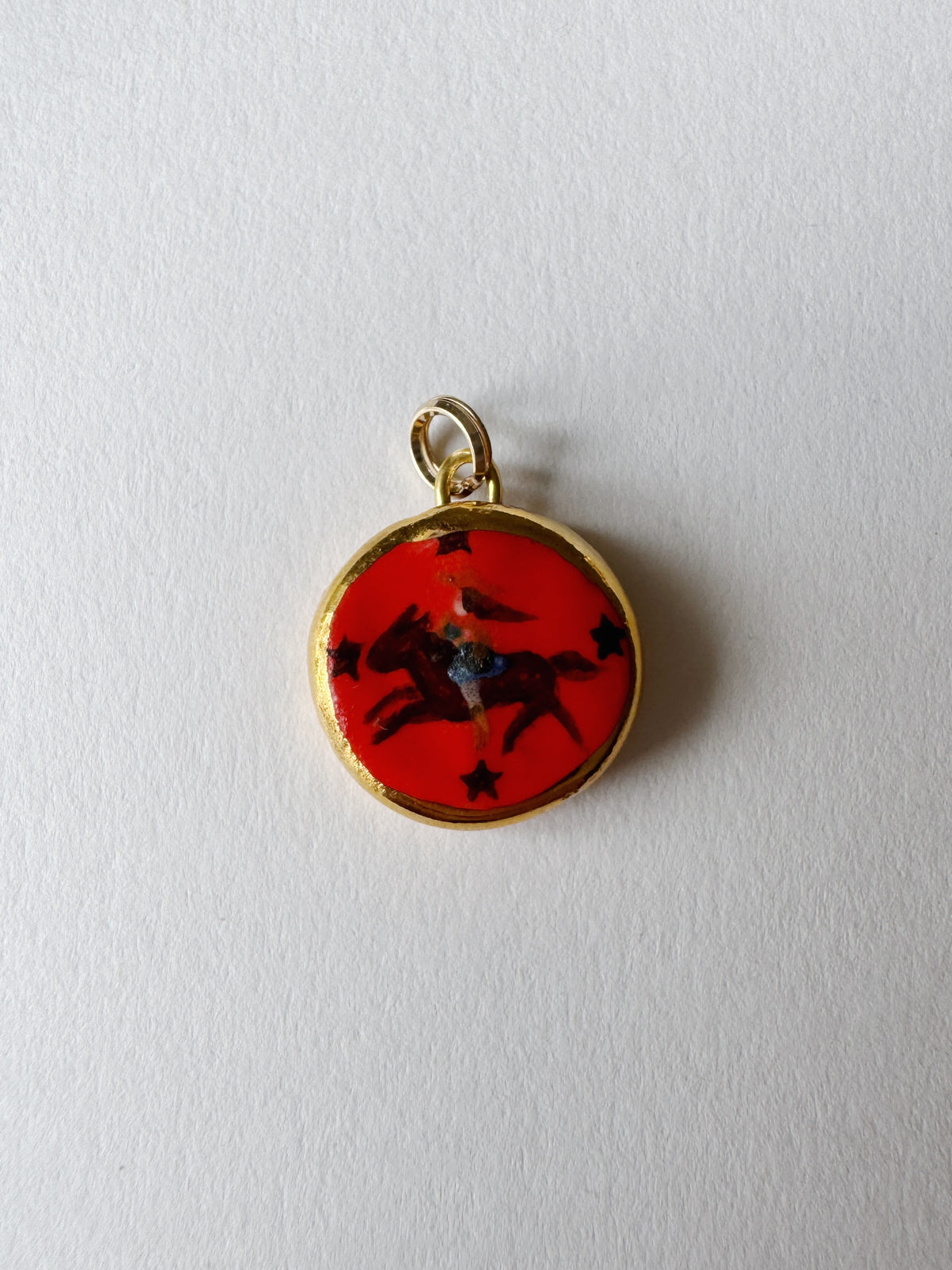Cowgirl Pendant - Blood Orange - Round