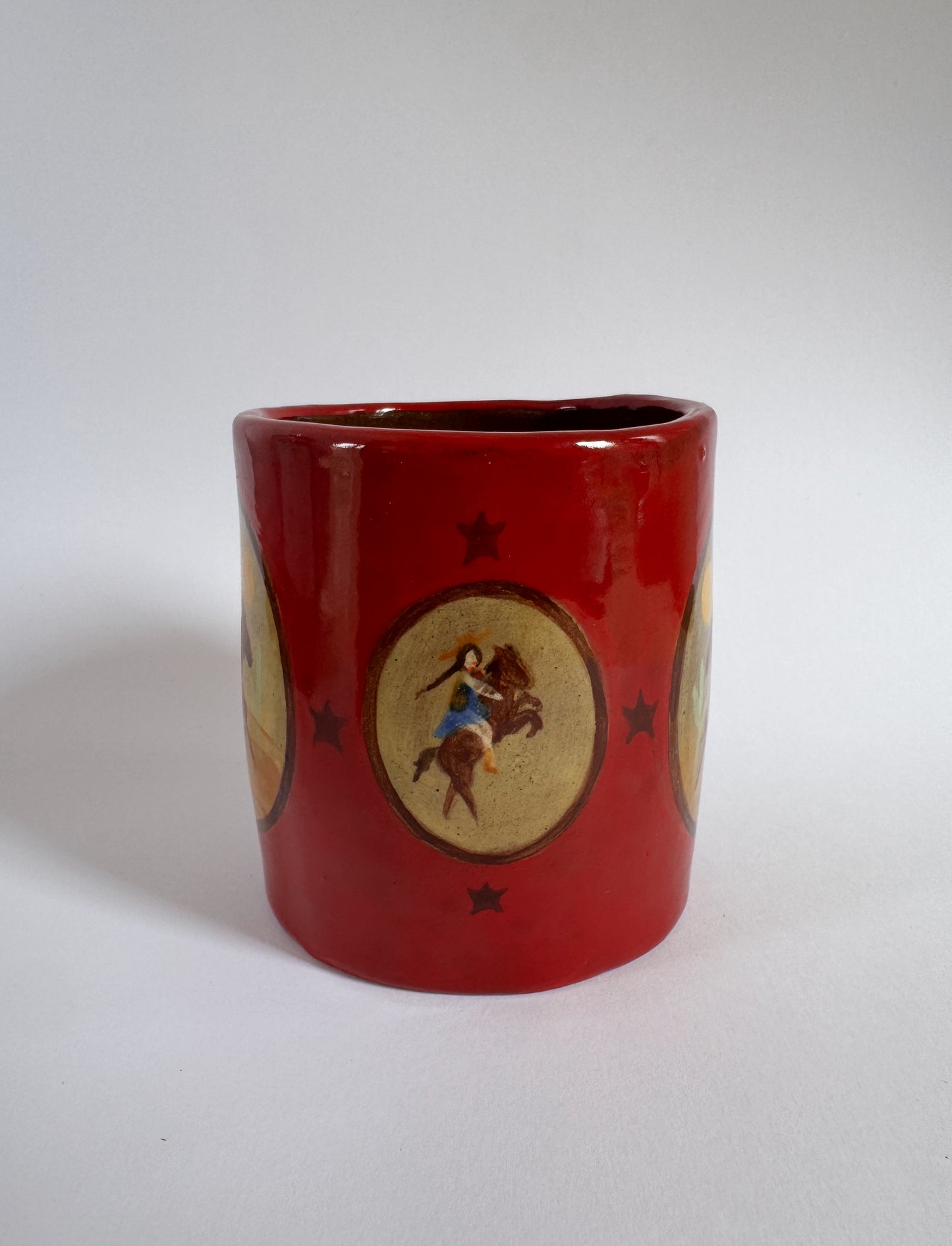 Cowgirl Tumbler - Red with stars