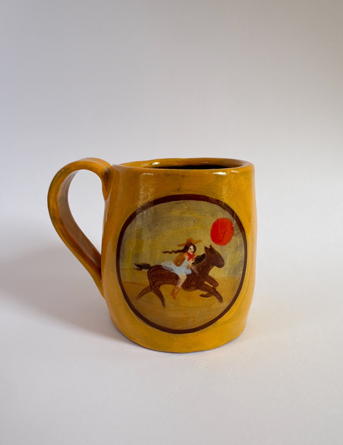 Small Cowgirl Mug - Yellow