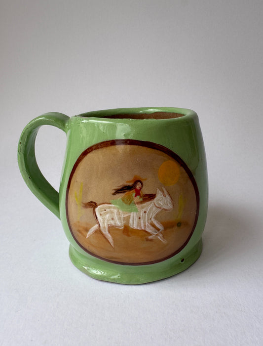 Cowgirl Mug - Light Green *SECOND*