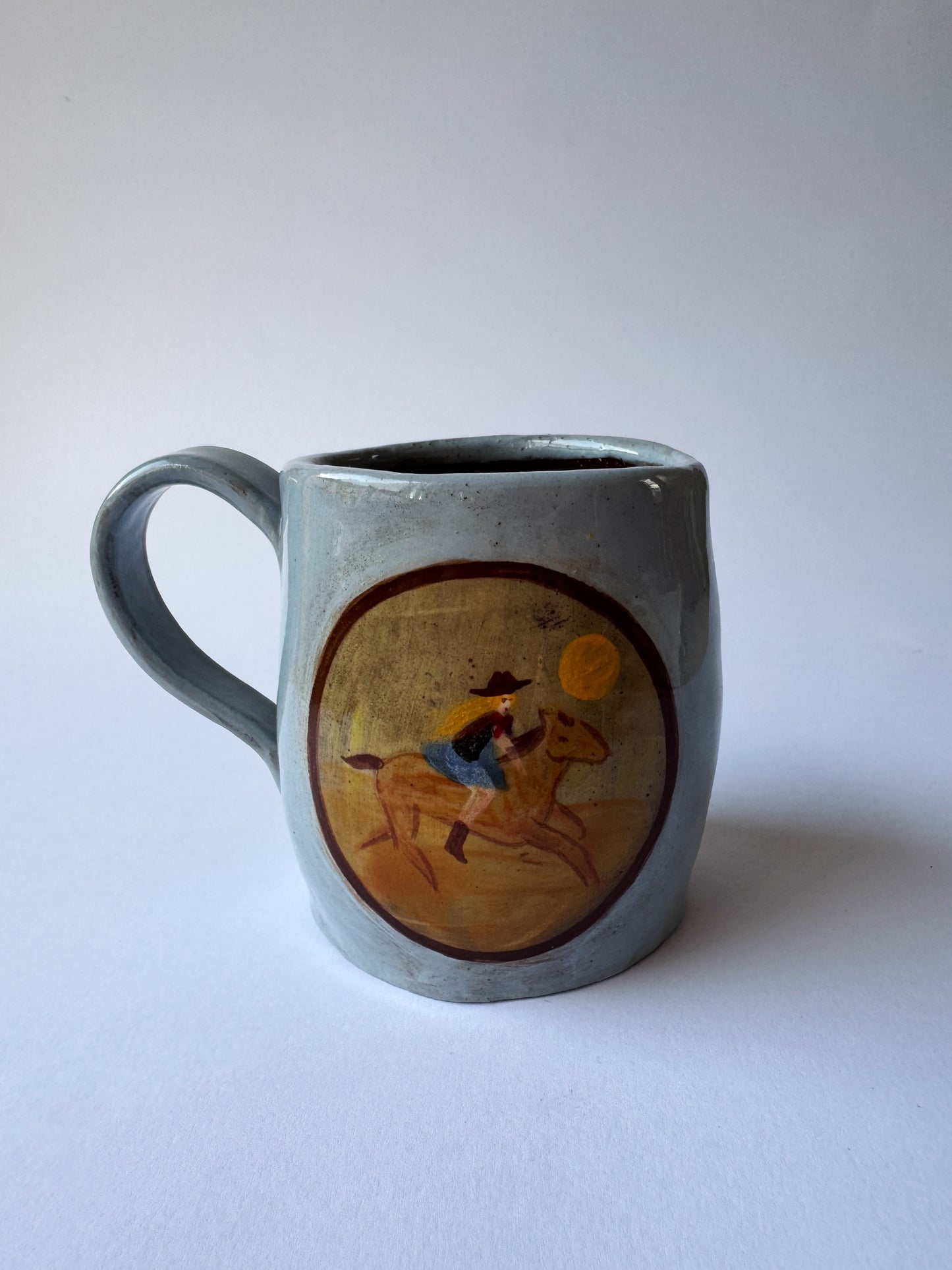 Small Cowgirl Mug - Blue