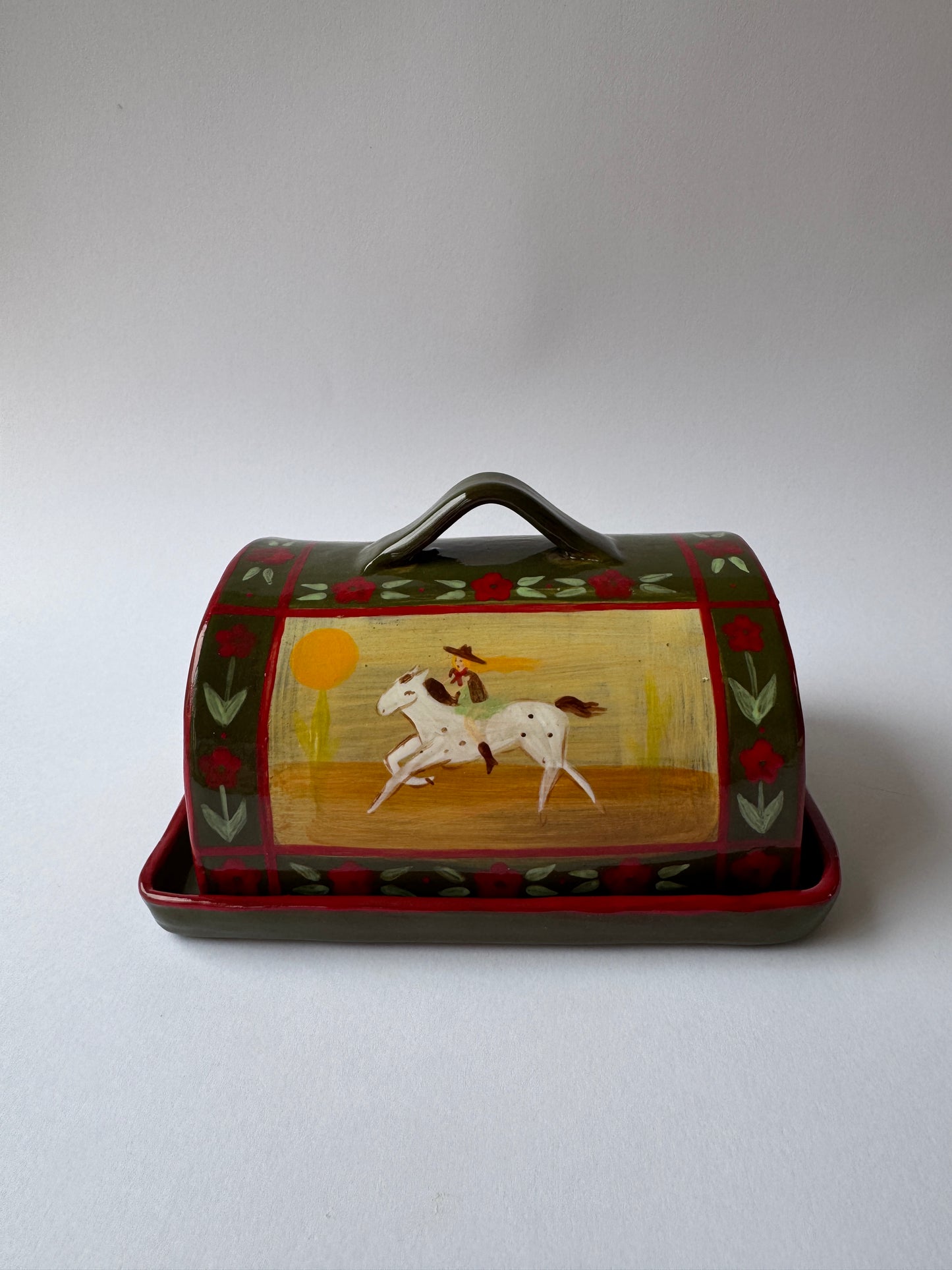 Butter Dish - Olive