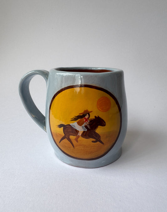 Cowgirl Mug - Blue *SECOND*
