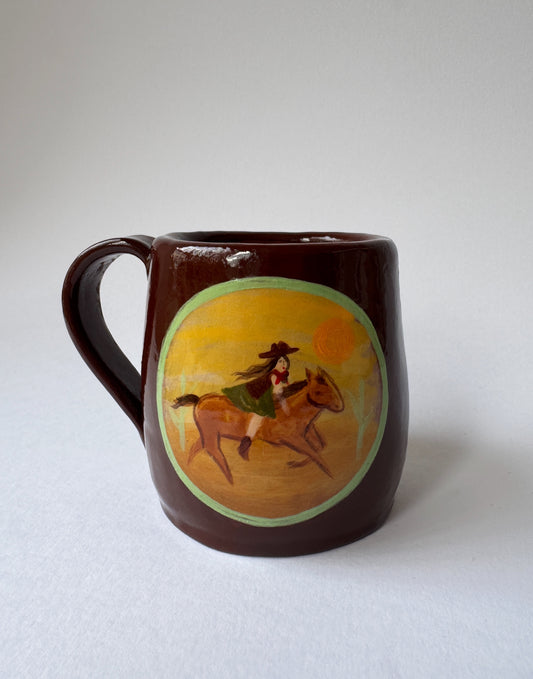 Cowgirl Mug - Brown *SECOND*