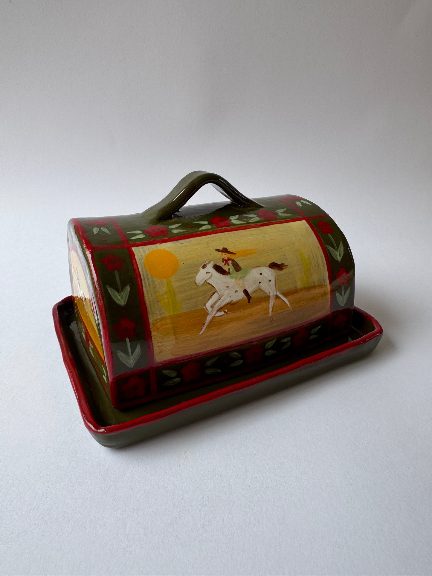 Butter Dish - Olive
