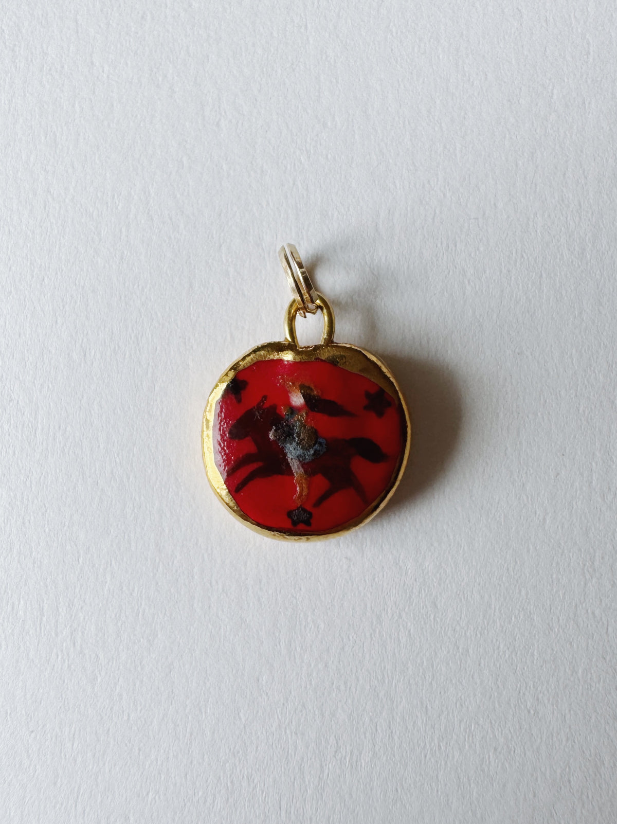 Cowgirl Pendant - Red - Round