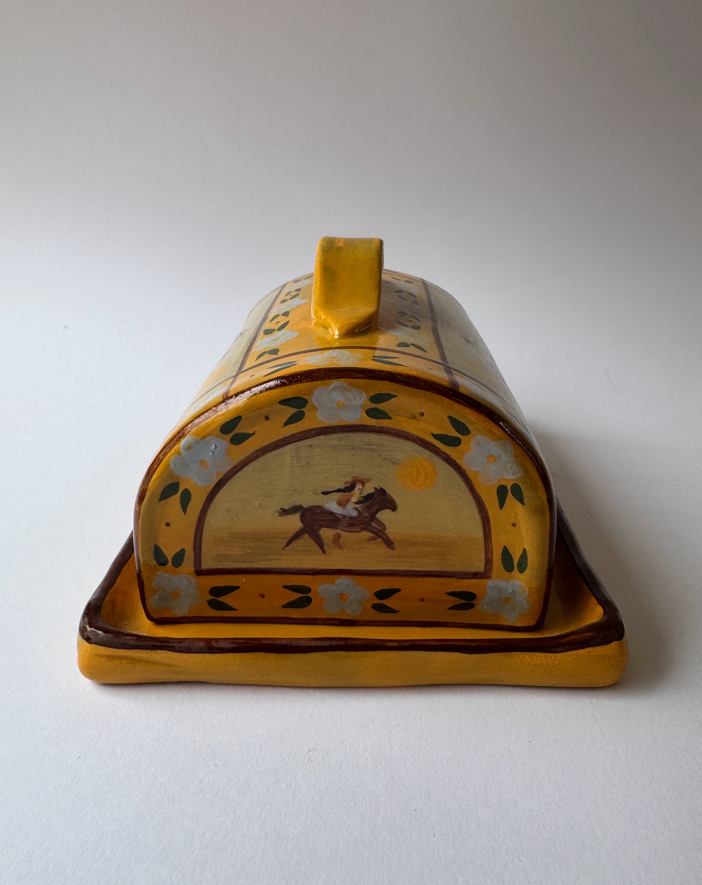 Butter Dish - Yellow & Blue